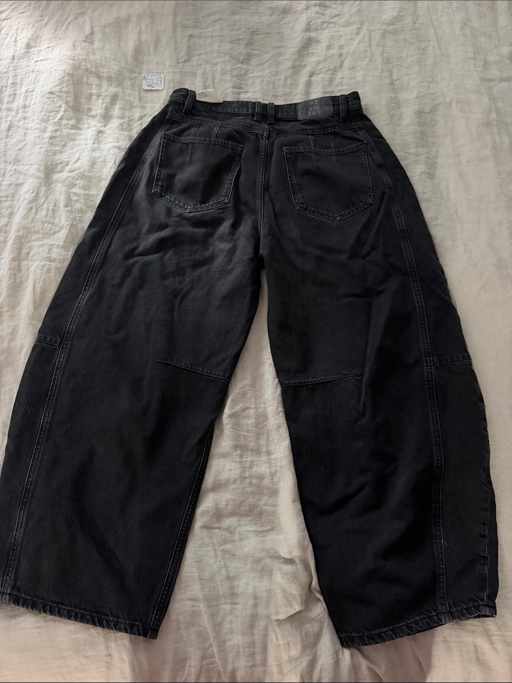Free people barrel jeans black